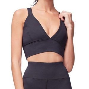 Good American Plunge Sports Bra Black